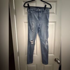 Hollister Light Blue Ripped Skinny Jeans